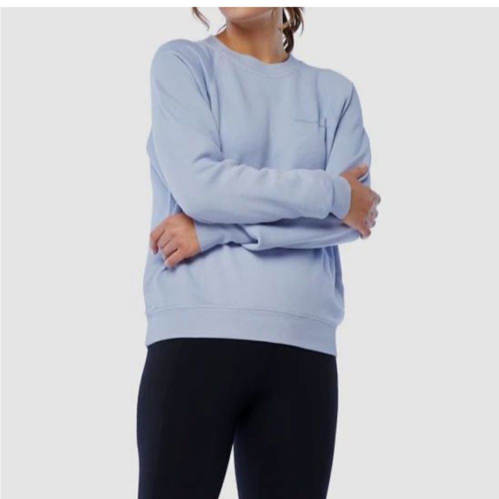 Spiritual Gangster Women's Blue Eternal Optimist Pullover Sweater Size Large - Picture 3 of 10